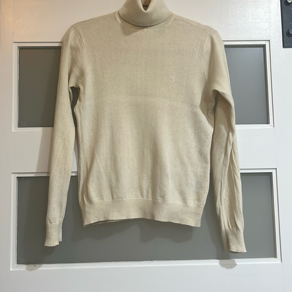 Lauren Ralph Lauren Cream Turtleneck Cashmere Sweater
